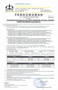 Pengumuman Semester Antara Periode Genap TA. 2025/2026